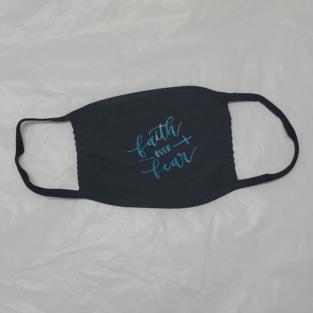 Custom Made Faith Over Fear Cotton Face Ma…